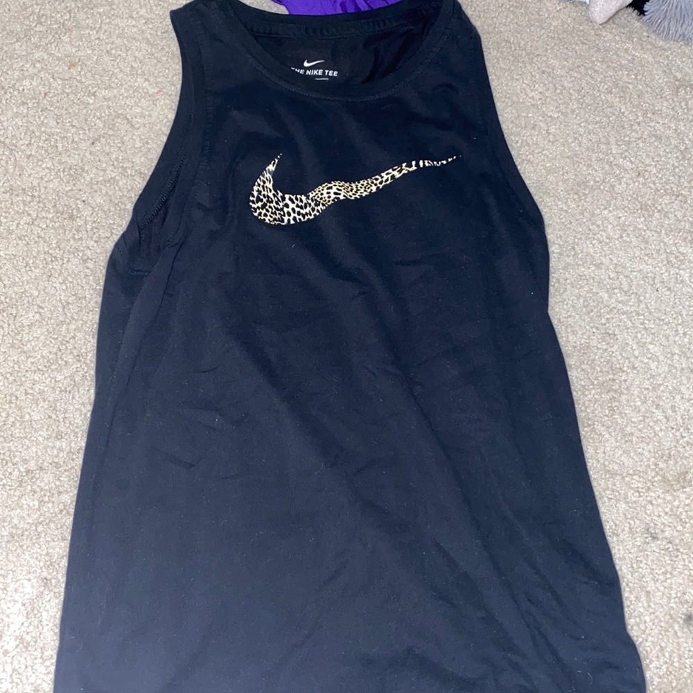 nike cheetah print swoosh tank